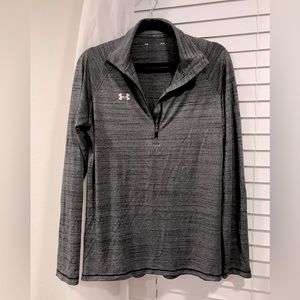 UNDER ARMOUR Women Stripe Tech 1/4 Zip Long Sleeve Pullover